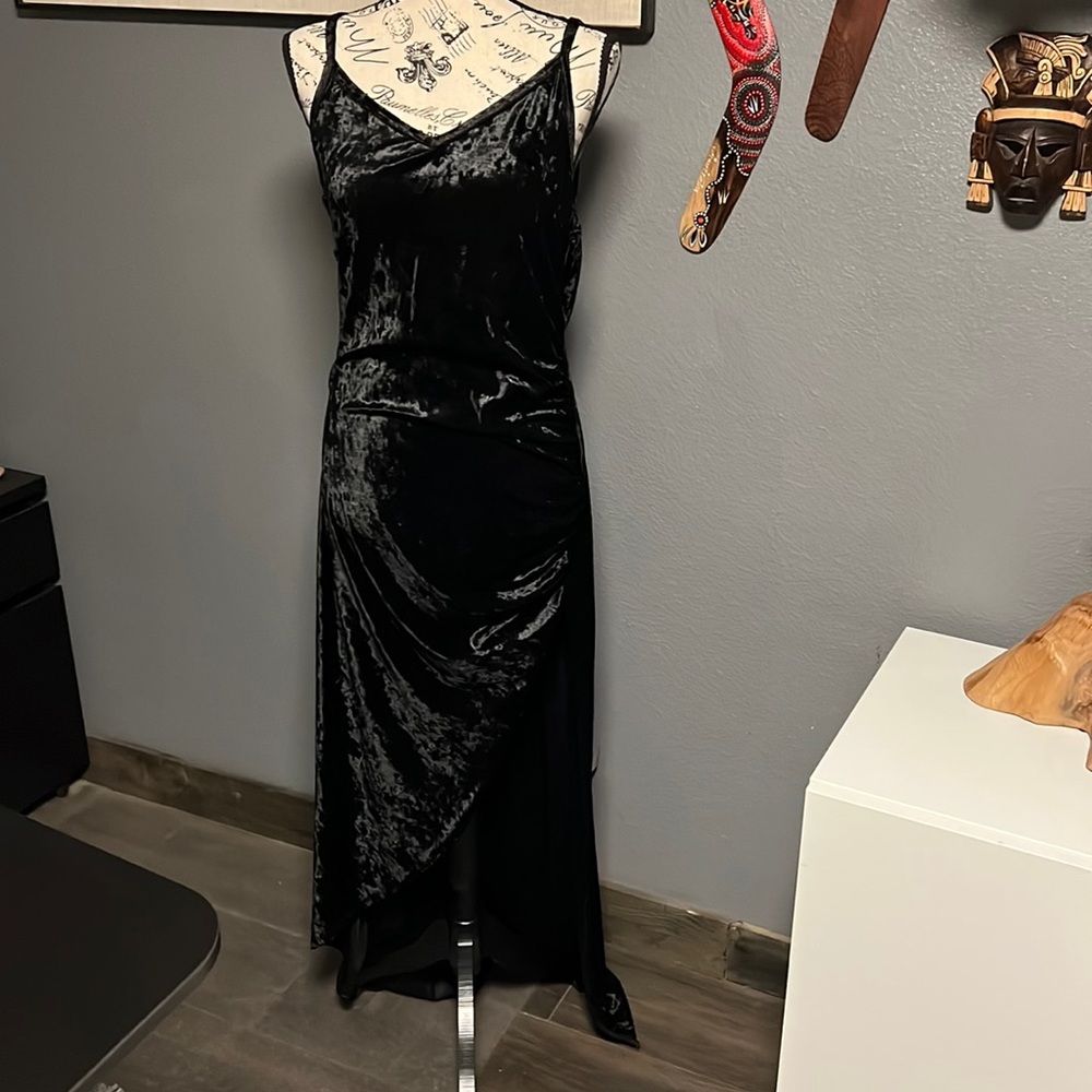 Crushed velvet dress